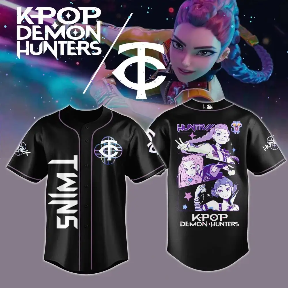 Minnesota Twins Mlb X Kpop Demon Hunters Custom Baseball Jersey Image