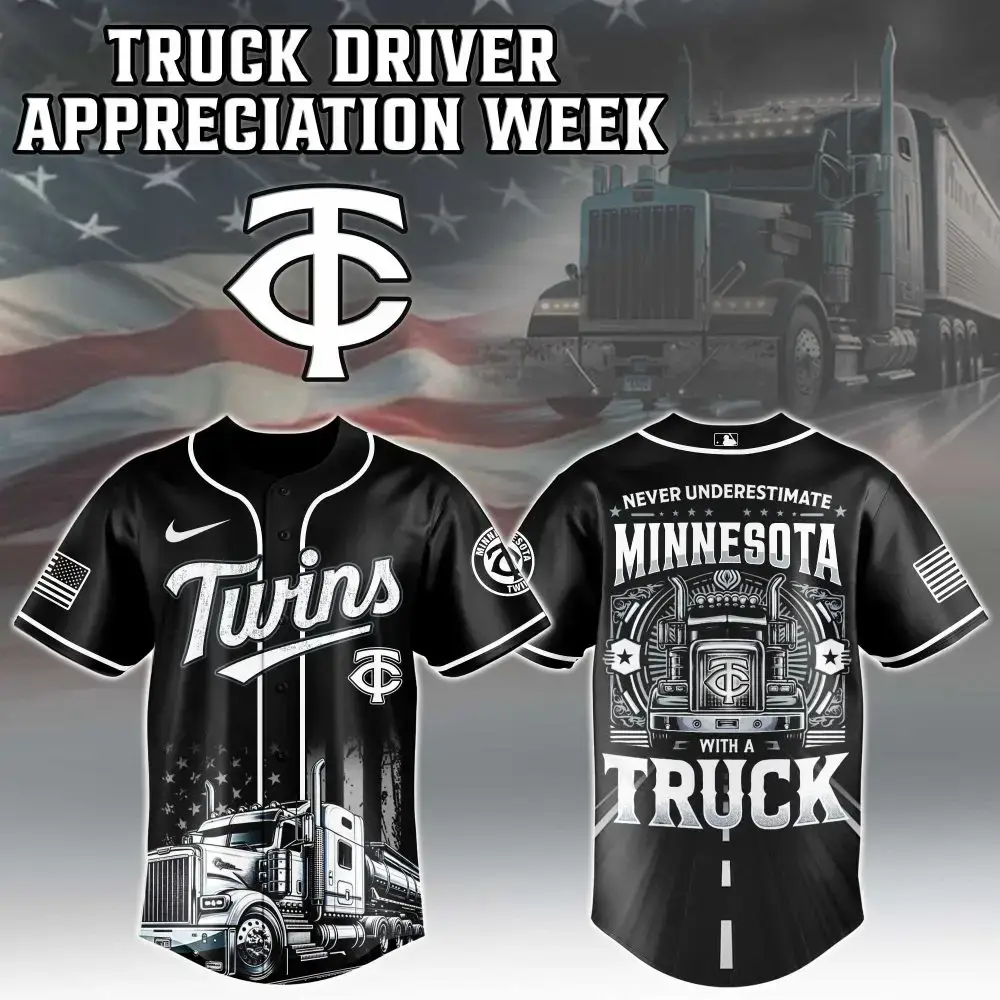 Minnesota Twins Mlb X Nation Truck Driver Appreciation Week Limited Edition Custom Baseball Jersey Image
