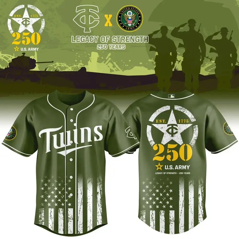 Minnesota Twins Mlb X Usa Legacy Of Strength Custom Baseball Jersey Image