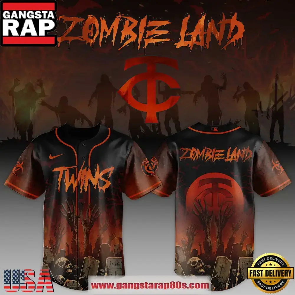Minnesota Twins MLB x Zombie Land Unique Design Baseball Jersey Image