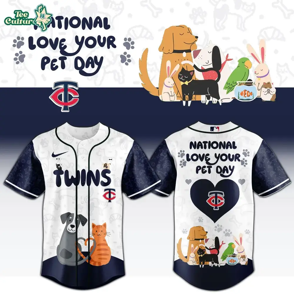 Minnesota Twins National Love Your Pet Day 2026 Limited Edition Baseball Jersey Image