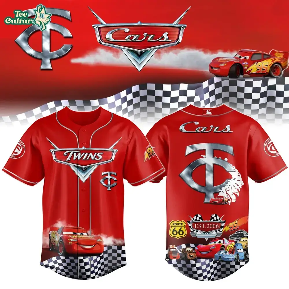Minnesota Twins Special Cars 20th Anniversary Limited Edition Baseball Jersey Image
