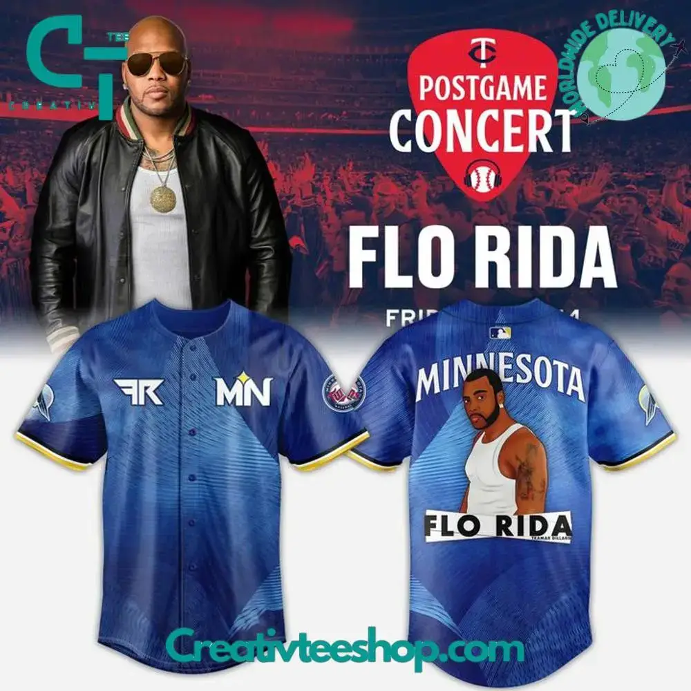 Minnesota Twins X Flo Rida Postgame Concert Special Baseball Jersey Image