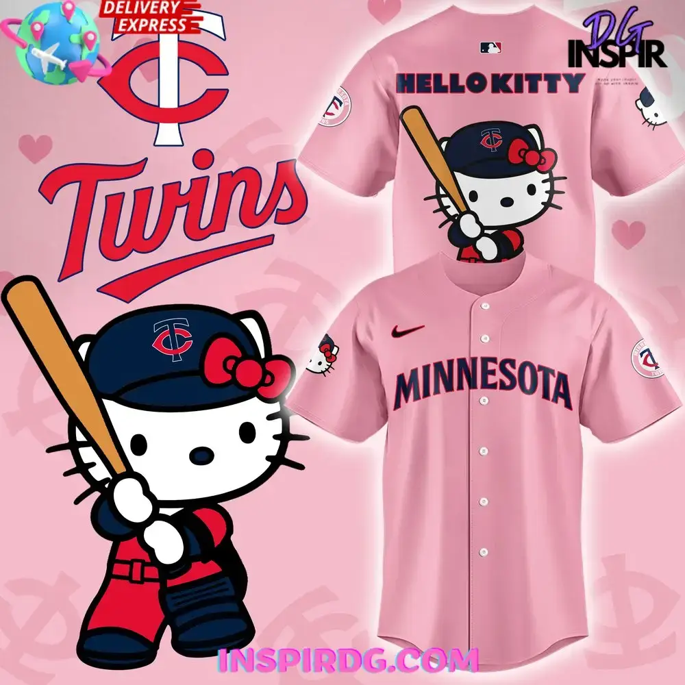 Minnesota Twins X Hello Kitty 2024 Baseball Jersey Image