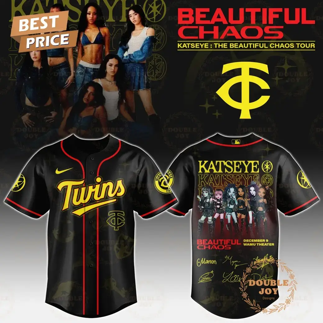 Minnesota Twins x Katseye "The Beautiful Chaos Tour" 2025 Baseball Jersey Image