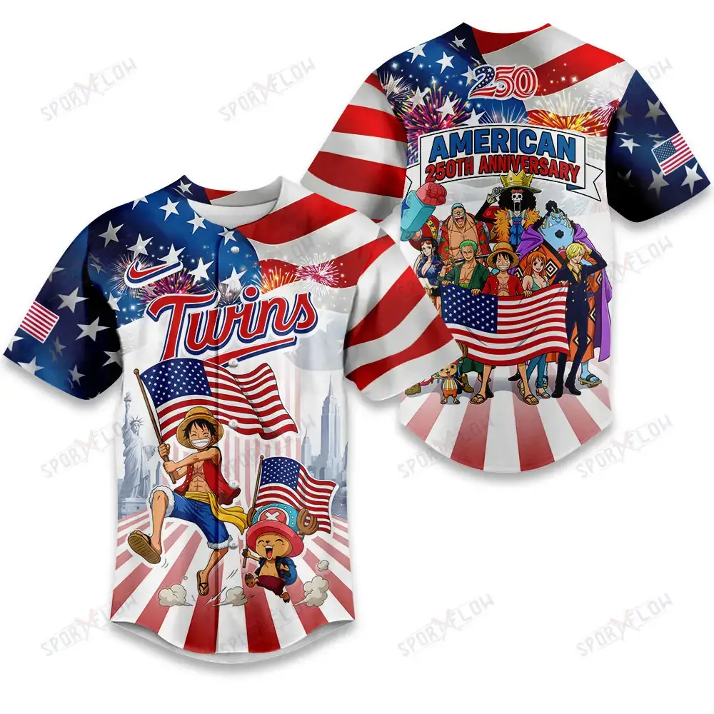 Minnesota Twins X One Piece United States Of America 250 Baseball Jersey Image