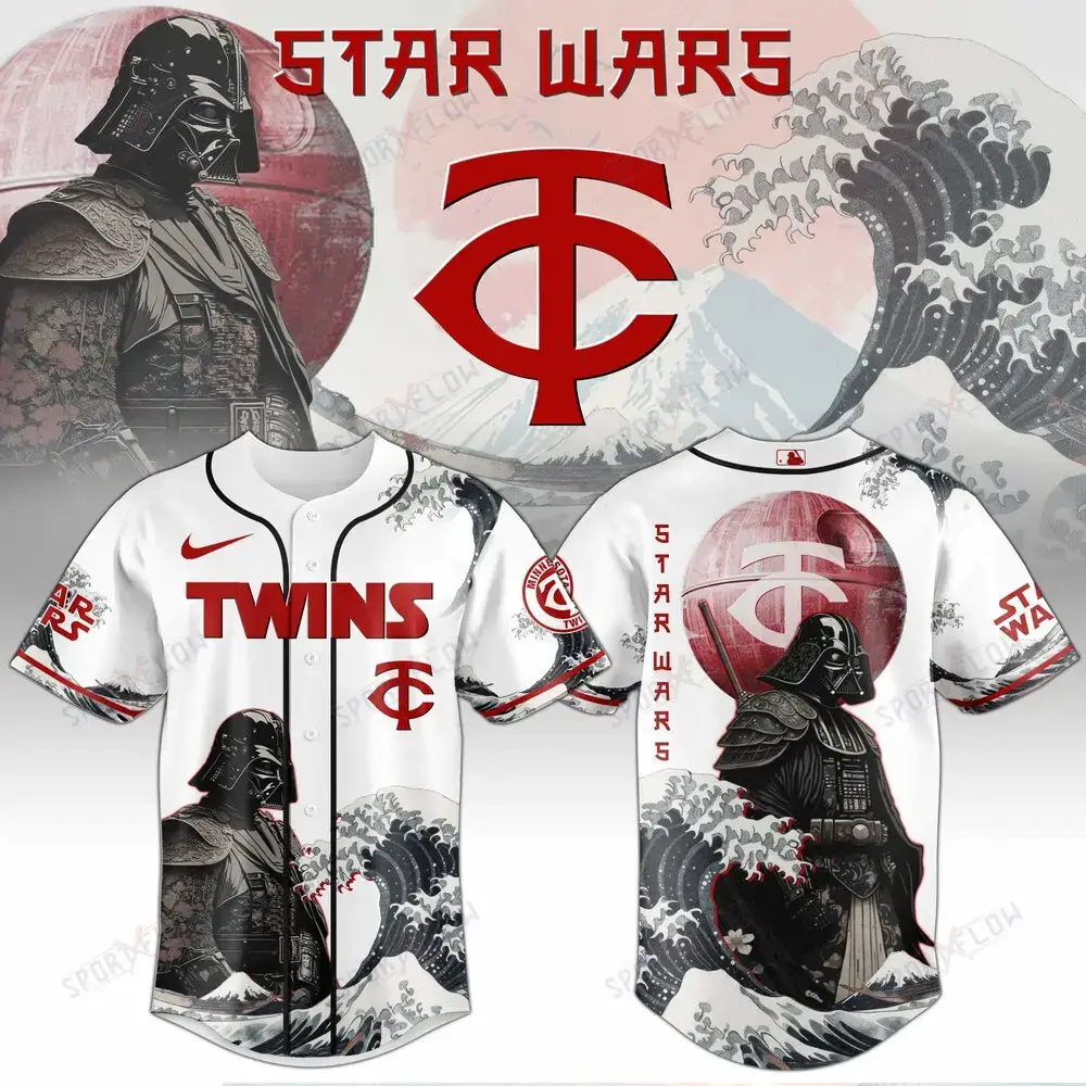 Minnesota Twins X Star Wars Darth Vader Japanese Aesthetic Baseball Jersey Image