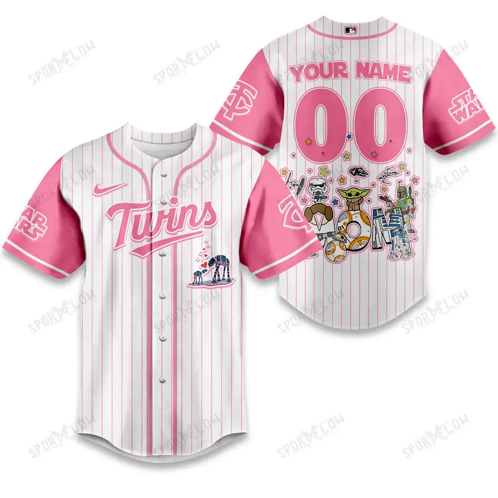 Minnesota Twins X Star Wars Galaxy'S Best Mom Custom Baseball Jersey Image