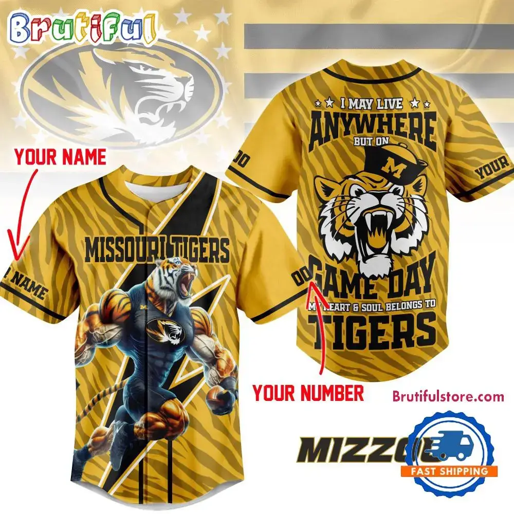 Missouri Tigers 2025 Ncaa Game Day Jersey Shirt Image