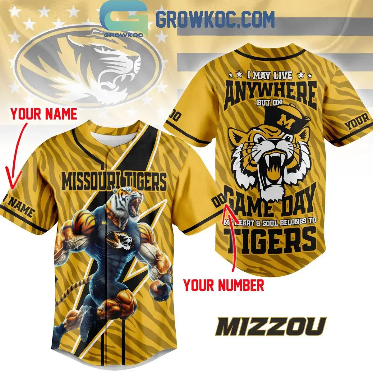 Missouri Tigers My Hearts & Soul Belongs To Tigers Jersey Image