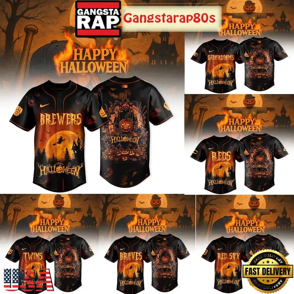 MLB All Team x Happy Halloween 2025 Baseball Jersey Shirt Image