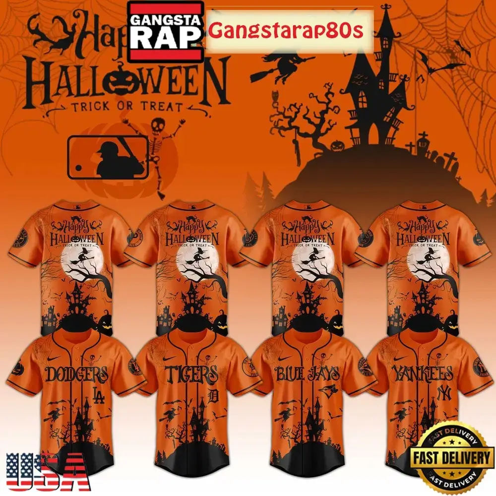 MLB All Team x Happy Halloween Trick Or Treat 2025 Baseball Jersey Image