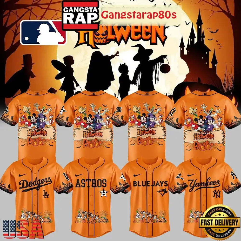 MLB All Team x Mickey Mouse Halloween Baseball Jersey Shirt Image
