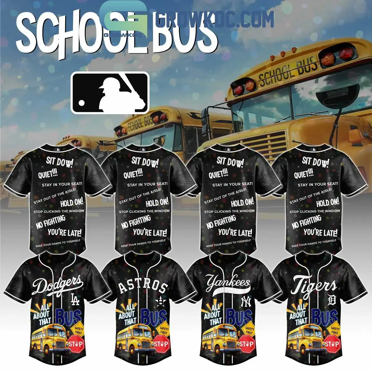 MLB All Teams x Back To School 2025 Black Jersey Image
