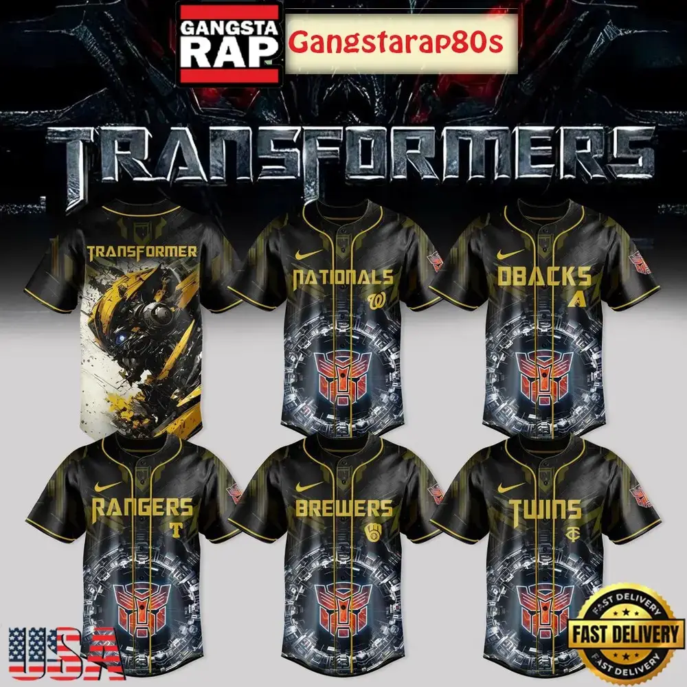 MLB All Teams x Bumblebee Transformers 2025 Baseball Jersey Image