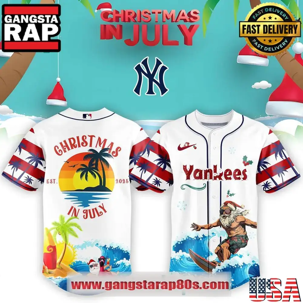 MLB All Teams x Christmas July Santa Surfing Special Baseball Jersey Shirt Image