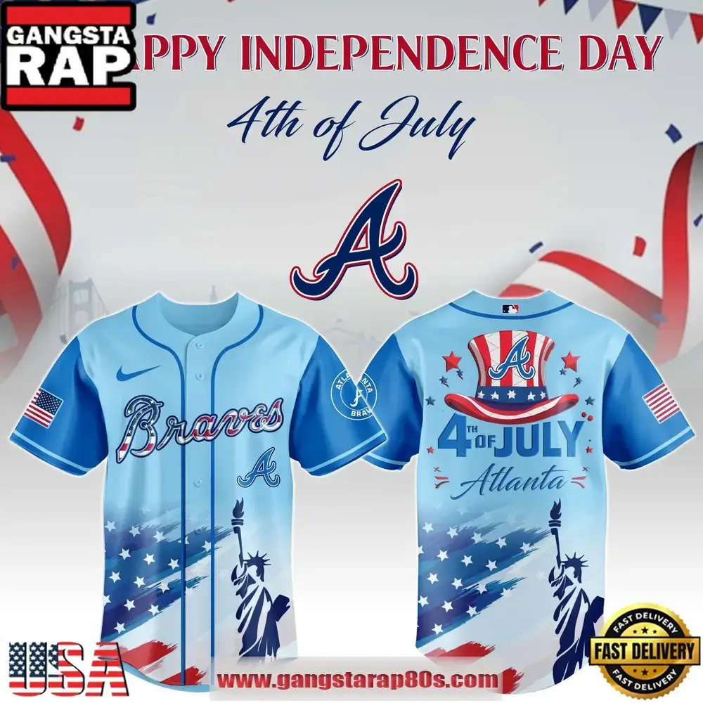 MLB Atlanta Braves X Independence Day Special Edition Baseball Jersey Image