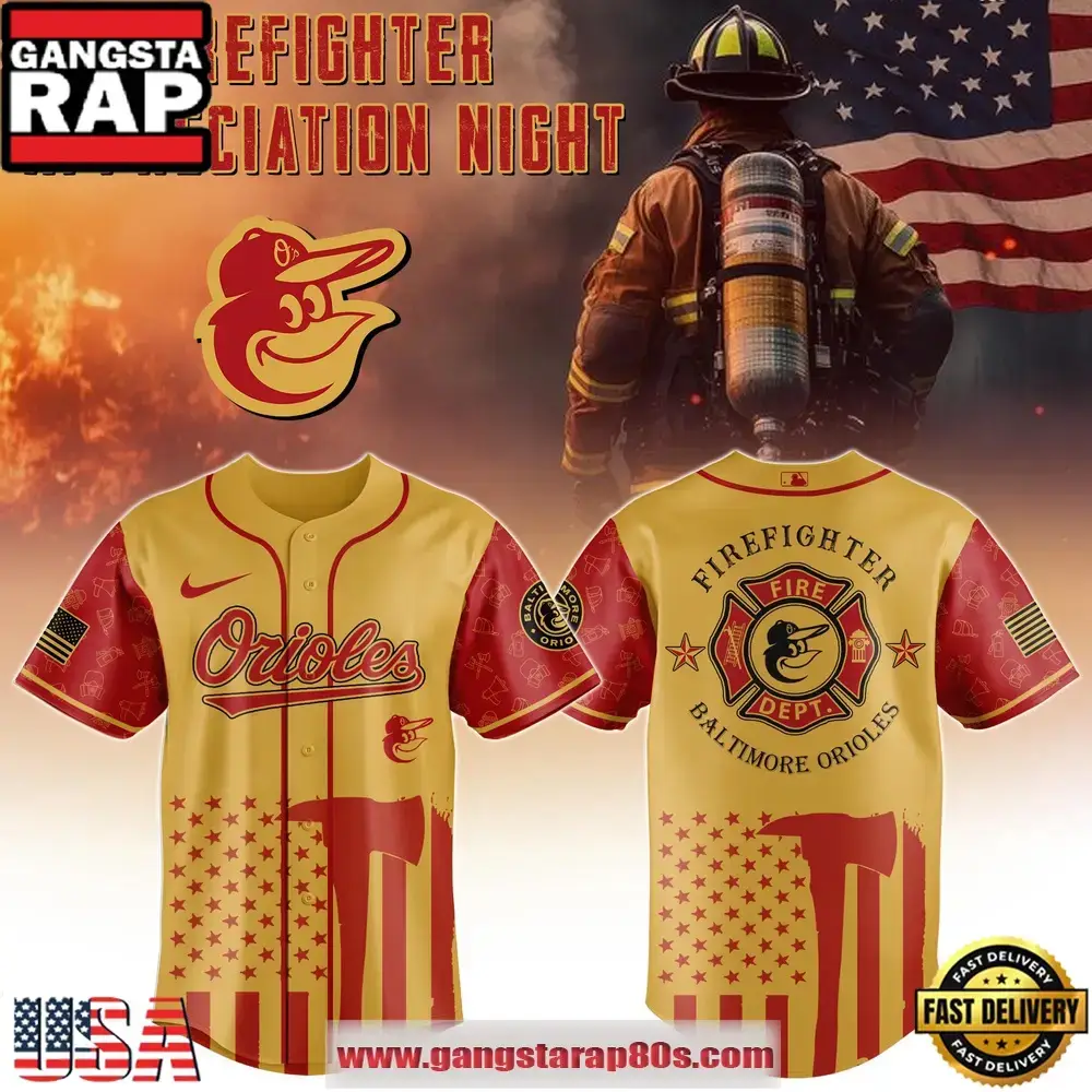 MLB Baltimore Orioles x Firefighter Appreciation Night Special Edition Baseball Jerseys Image