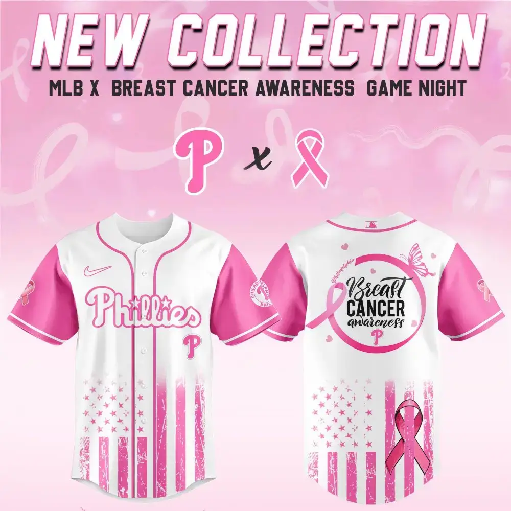 Mlb Breast Cancer Awareness Jersey – Phillies Limited Edition Pink Ribbon Image