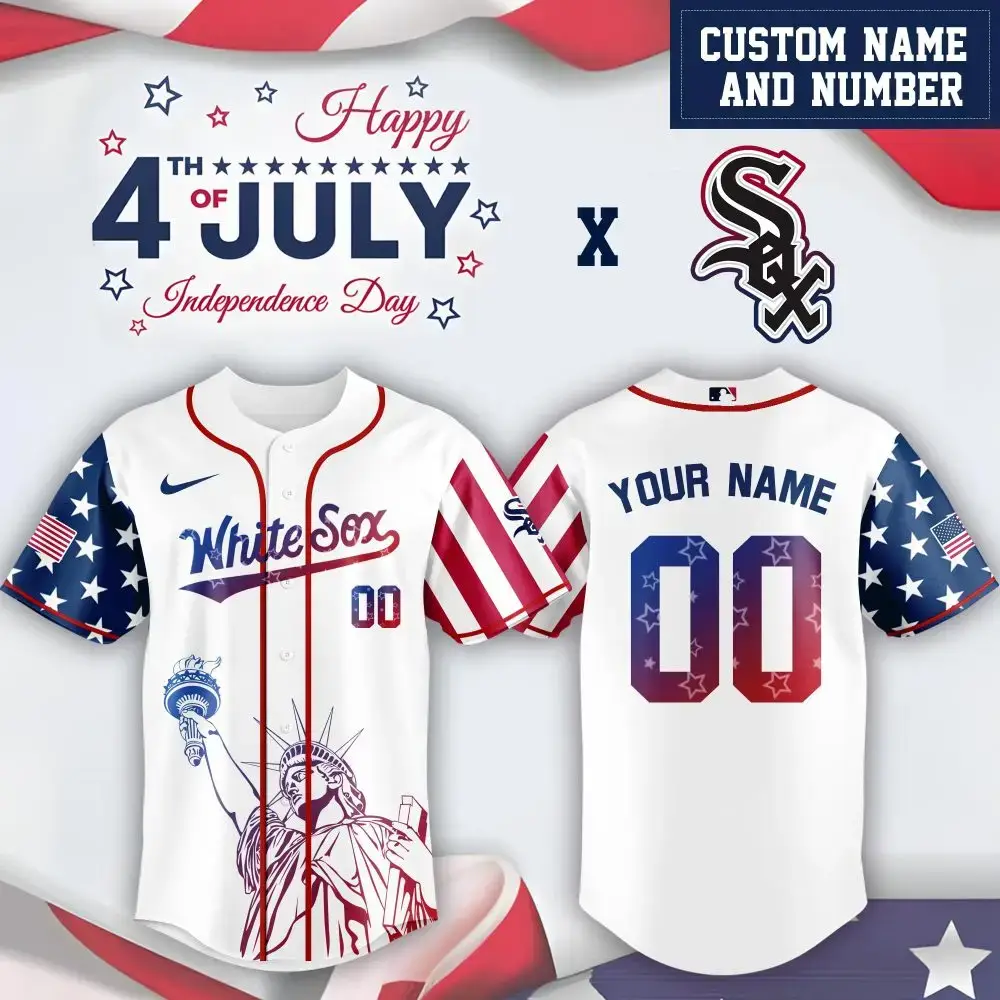 Mlb Chicago White Sox Special Independence Day Limited Edition Custom Baseball Jersey Image