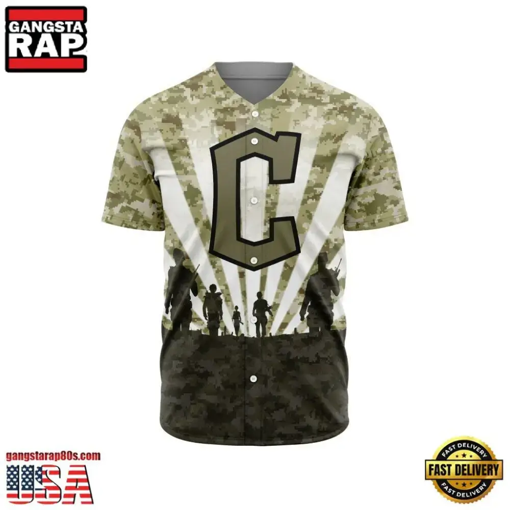 MLB Cleveland Guardians Veterans New Design Baseball Jersey Image