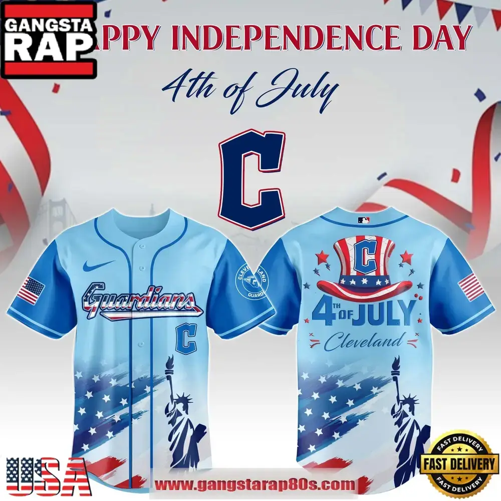 MLB Cleveland Guardians X Independence Day Special Edition Baseball Jersey Image