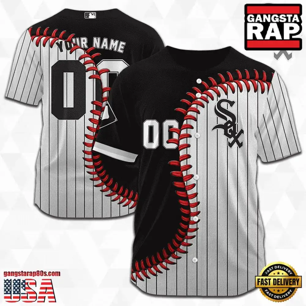MLB Custom Name Number Chicago White Sox Baseball Jersey Image