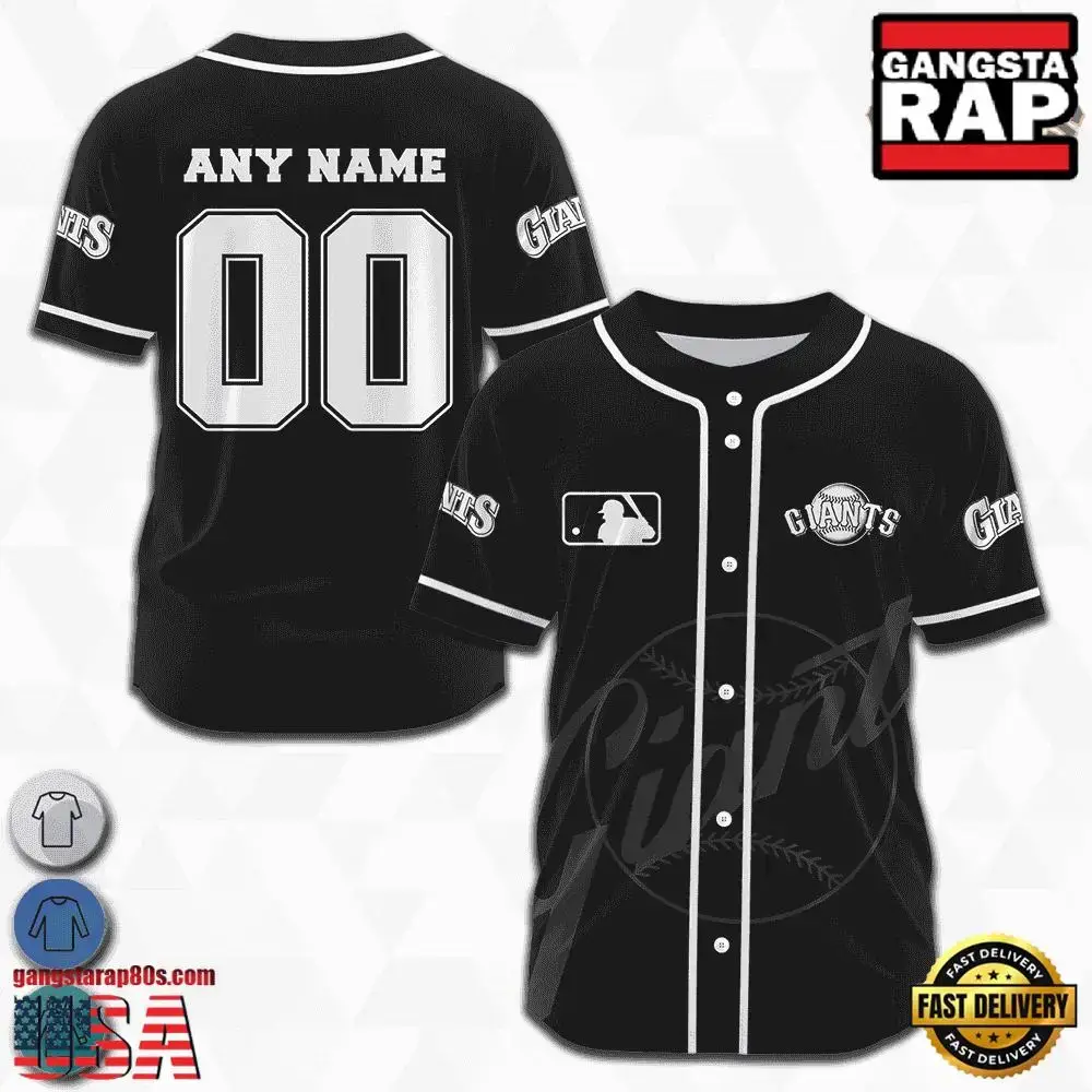 MLB Custom Name Number San Francisco Giants Team Logo Design Baseball Jersey Image