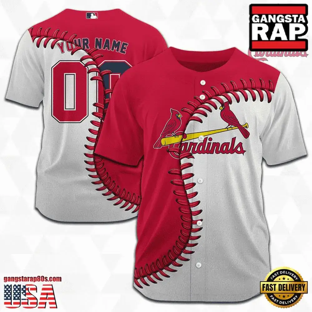 MLB Custom Name Number St Louis Cardinals Baseball Jersey Image