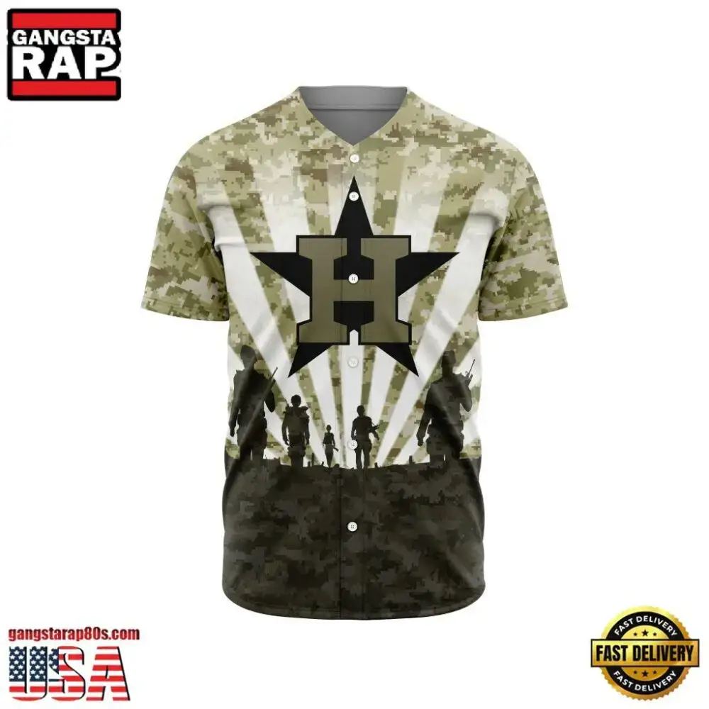 MLB Houston Astros Veterans New Design Baseball Jersey Image