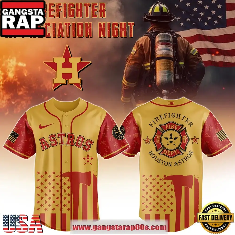 MLB Houston Astros x Firefighter Appreciation Night Special Edition Baseball Jerseys Image