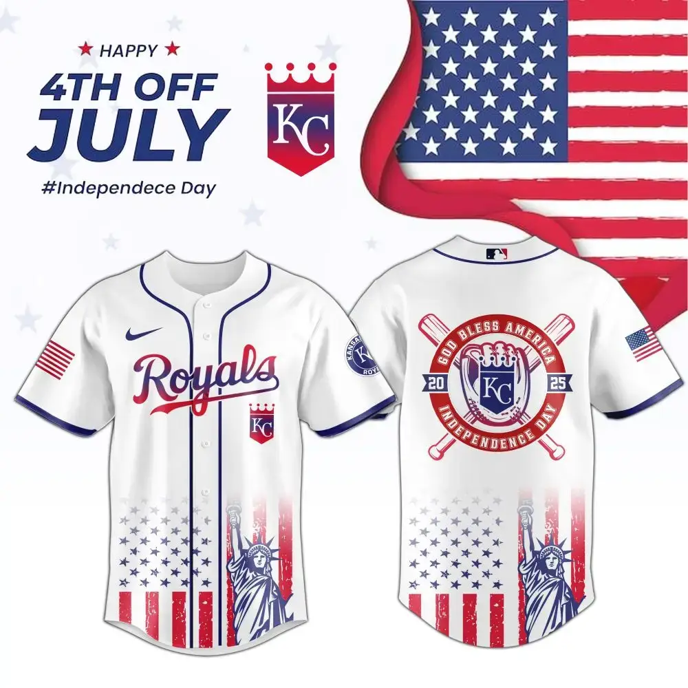 Mlb Kansas City Royals Special Independence Day Custom Baseball Jersey Image