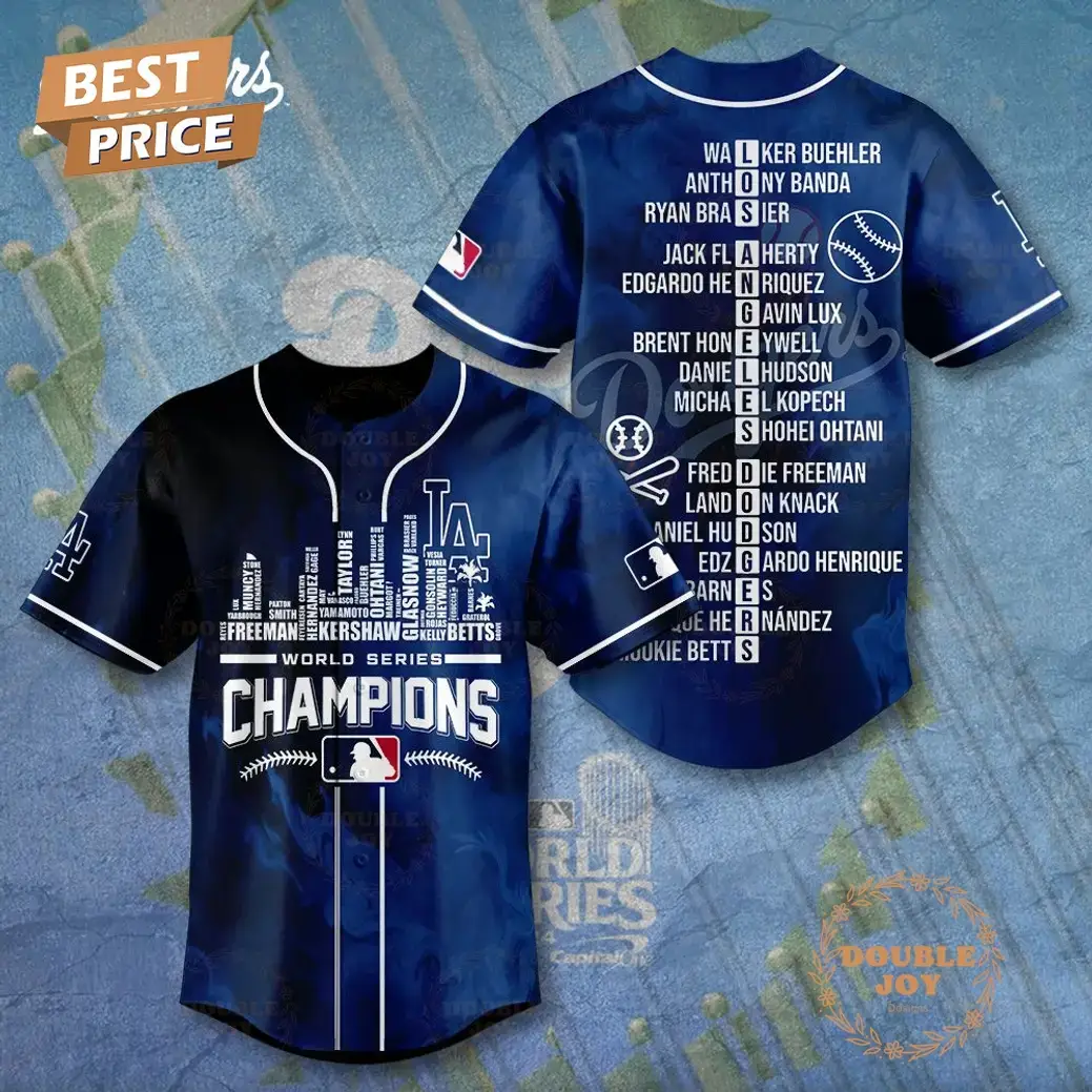 MLB LA Dodgers World Series Champs 2024 Baseball Jersey Image