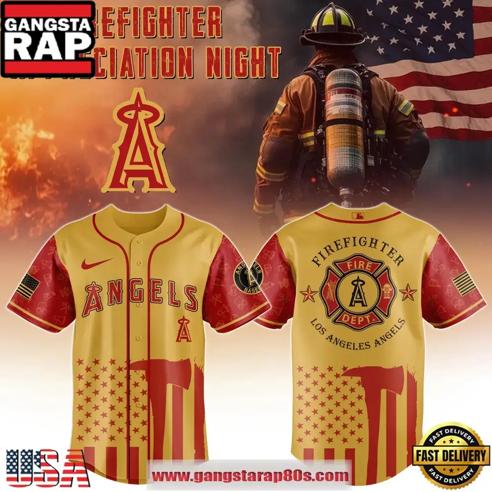 MLB Los Angeles Angels x Firefighter Appreciation Night Special Edition Baseball Jerseys Image