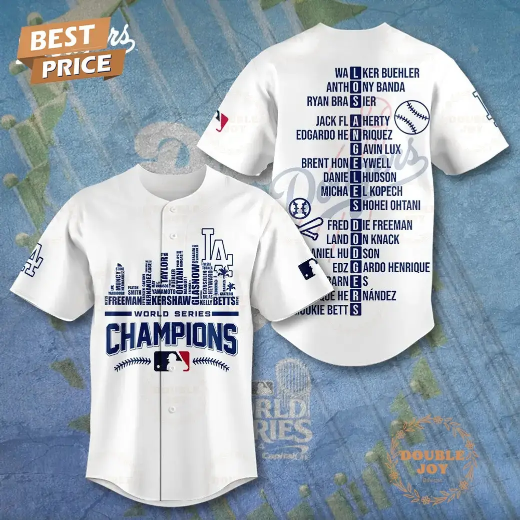 MLB Los Angeles Dodgers World Series Champs 2024 Baseball Jersey Image