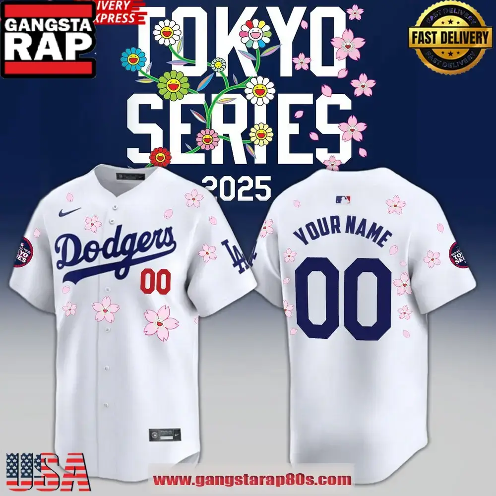 MLB Los Angeles Dodgers World Tour Tokyo Series 2025 Baseball Jersey Image