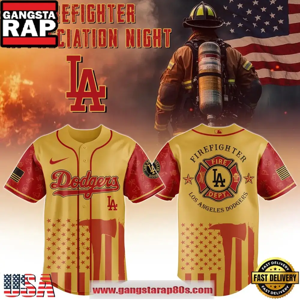 MLB Los Angeles Dodgers x Firefighter Appreciation Night Special Edition Baseball Jerseys Image