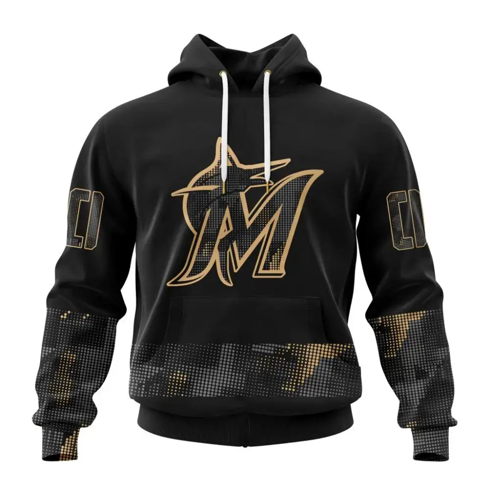 Mlb Miami Marlins Special Armed Forces Day Custom Baseball Jersey Image