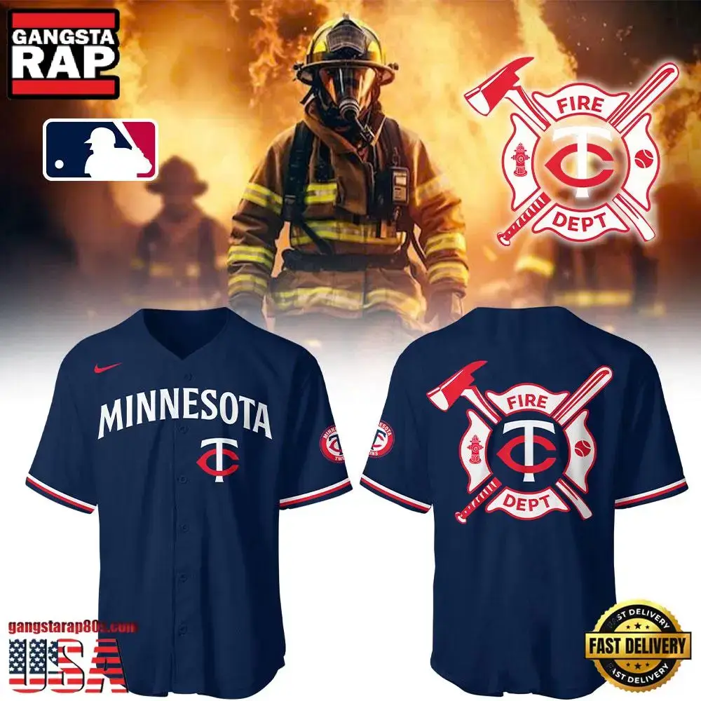 MLB Minnesota Twins x Firefighter Appreciation Night 2025 Baseball Jersey Shirt Image