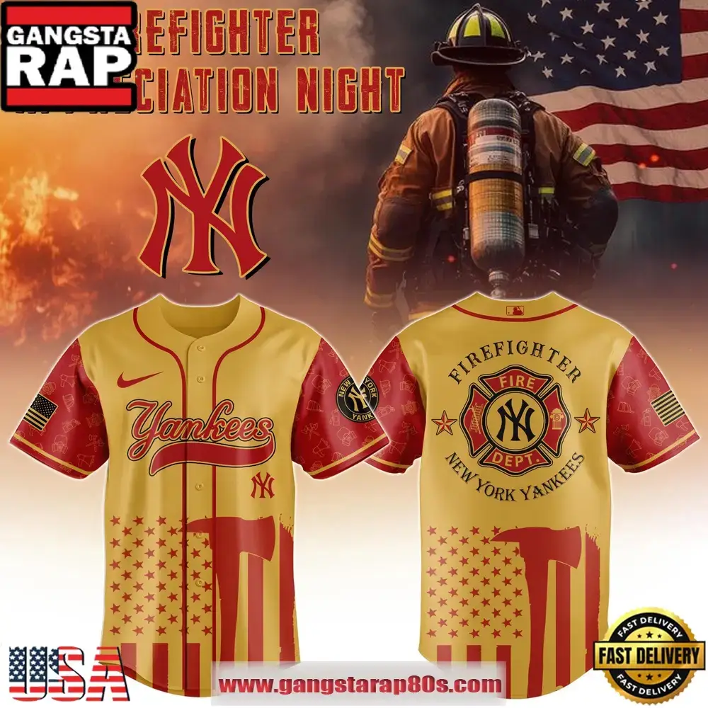 MLB New York Yankees x Firefighter Appreciation Night Special Edition Baseball Jerseys Image