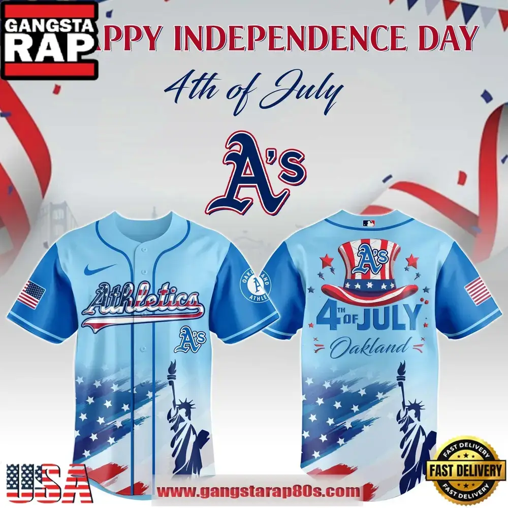 MLB Oakland Athletics X Independence Day Special Edition Baseball Jerseys Image