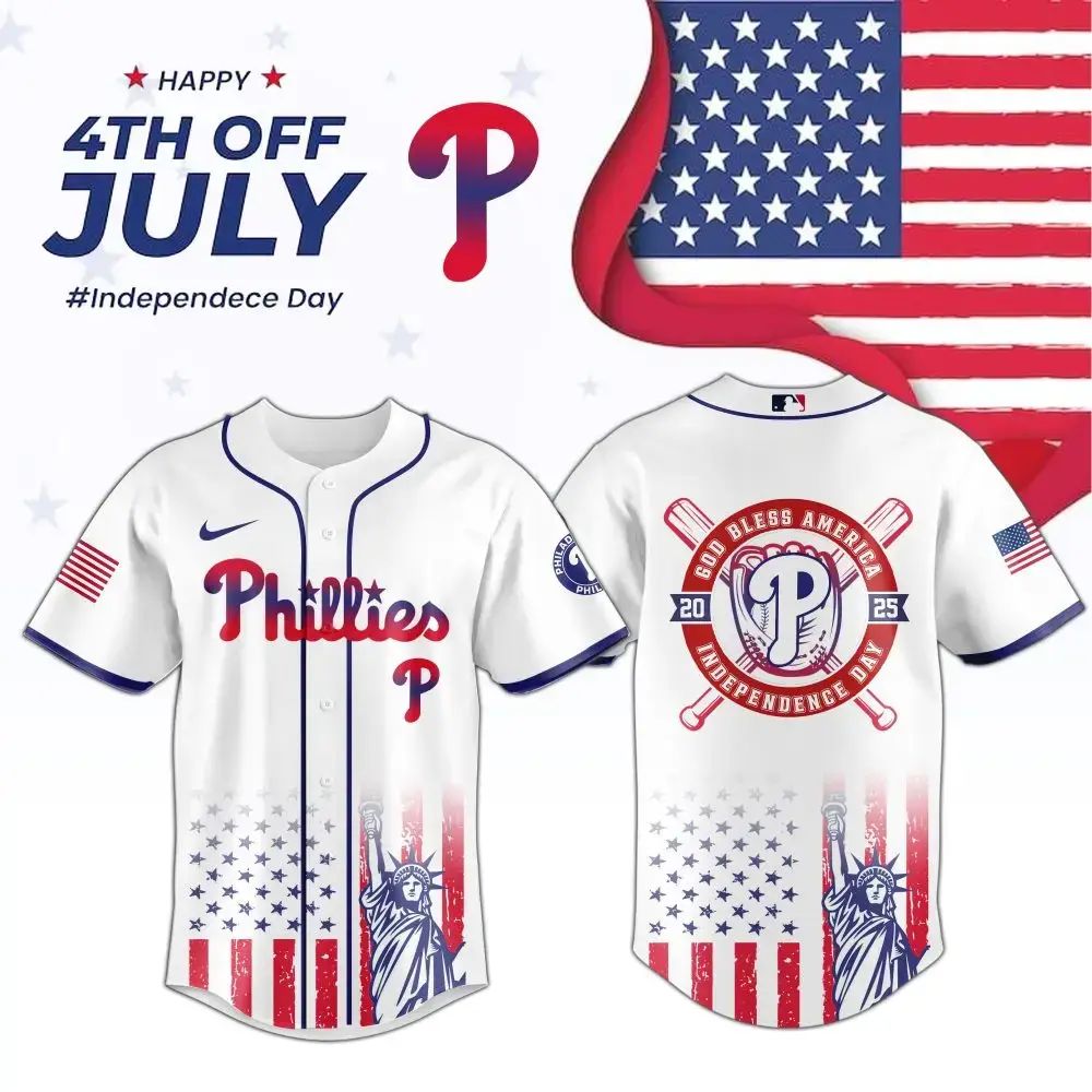 Mlb Philadelphia Phillies Special Independence Day Custom Baseball Jersey Image