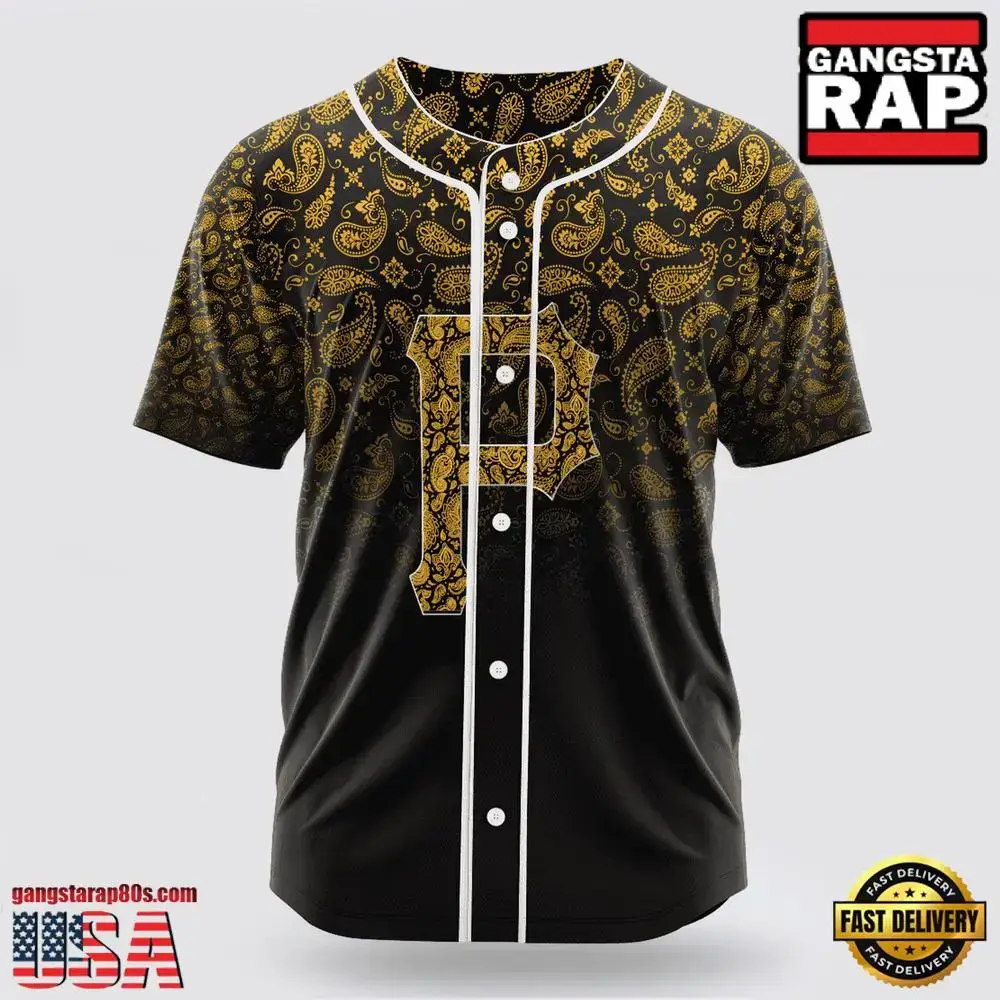 MLB Pittsburgh Pirates Paisley Pattern Baseball Jersey Image