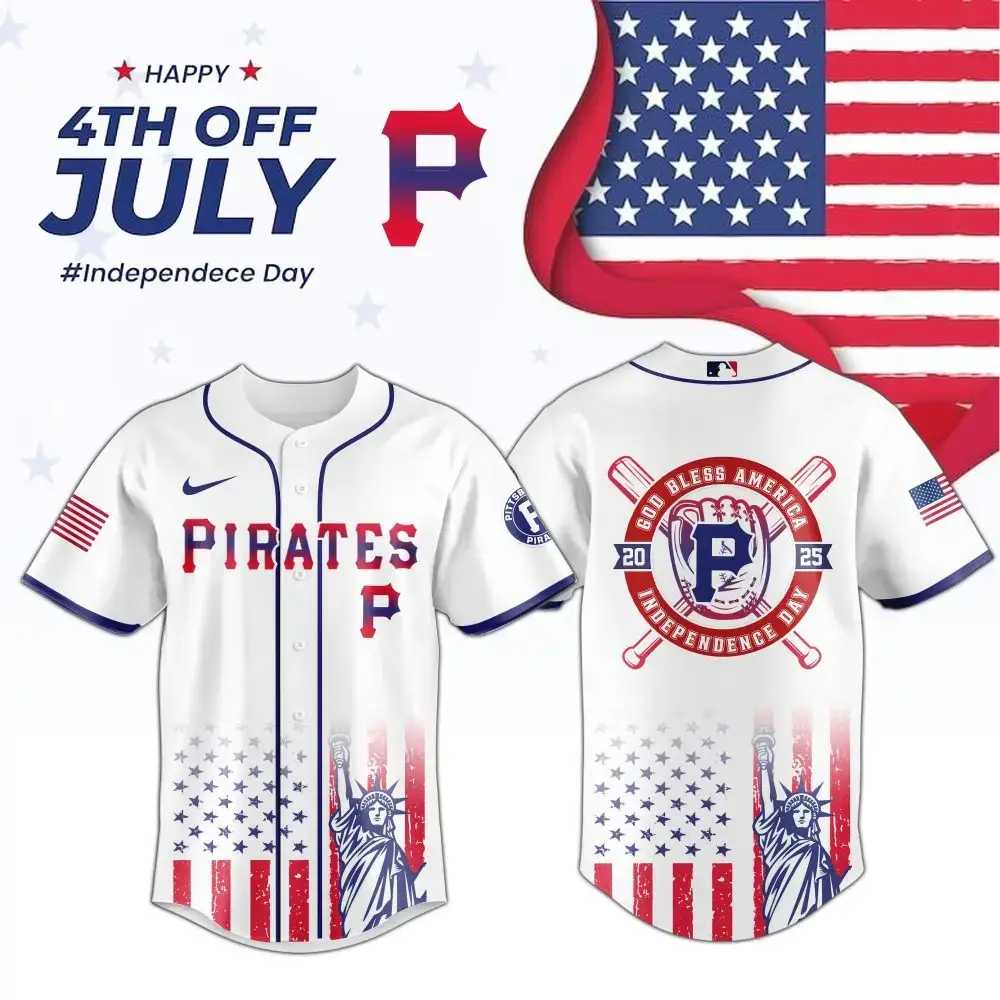 Mlb Pittsburgh Pirates Special Independence Day Custom Baseball Jersey Image