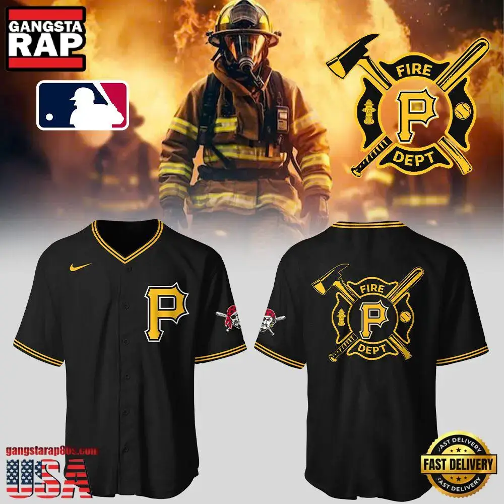 MLB Pittsburgh Pirates x Firefighter Appreciation Night Jersey Shirt Image