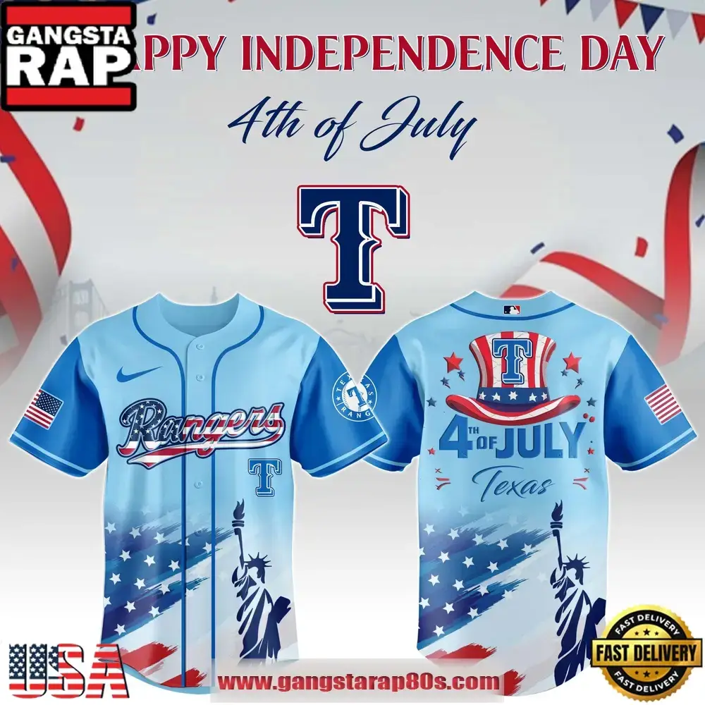 MLB Texas Rangers X Independence Day Special Edition Baseball Jerseys Image