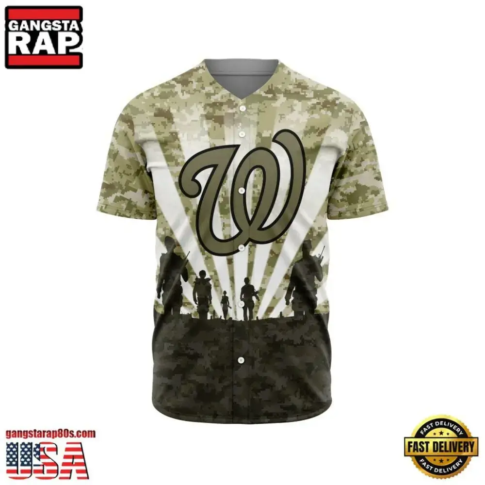 MLB Washington Nationals Veterans New Design Baseball Jersey Image