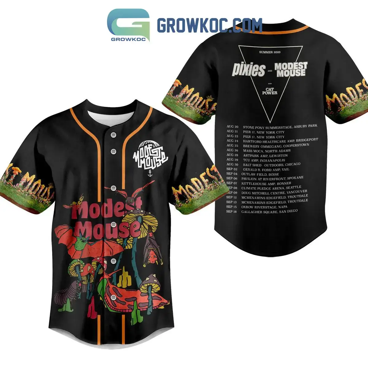 Modest Mouse And Pixies With Cat Power Summer 2023 Baseball Jersey Image