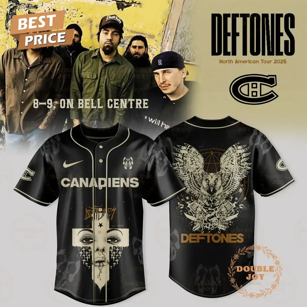 Montreal Canadiens x DEFTONES North American Tour 2025 Limited Edition Baseball Jersey Image