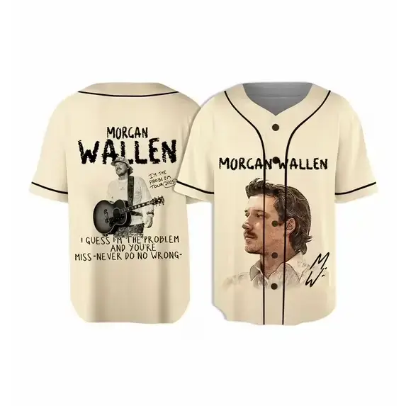 Morgan Wallen Tour 2025 Baseball Jersey Image